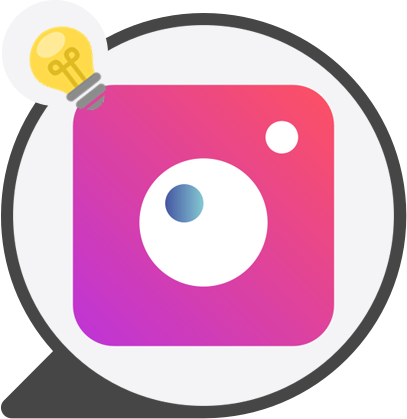 instagram logo with lightbulb instagram logo with lightbulb